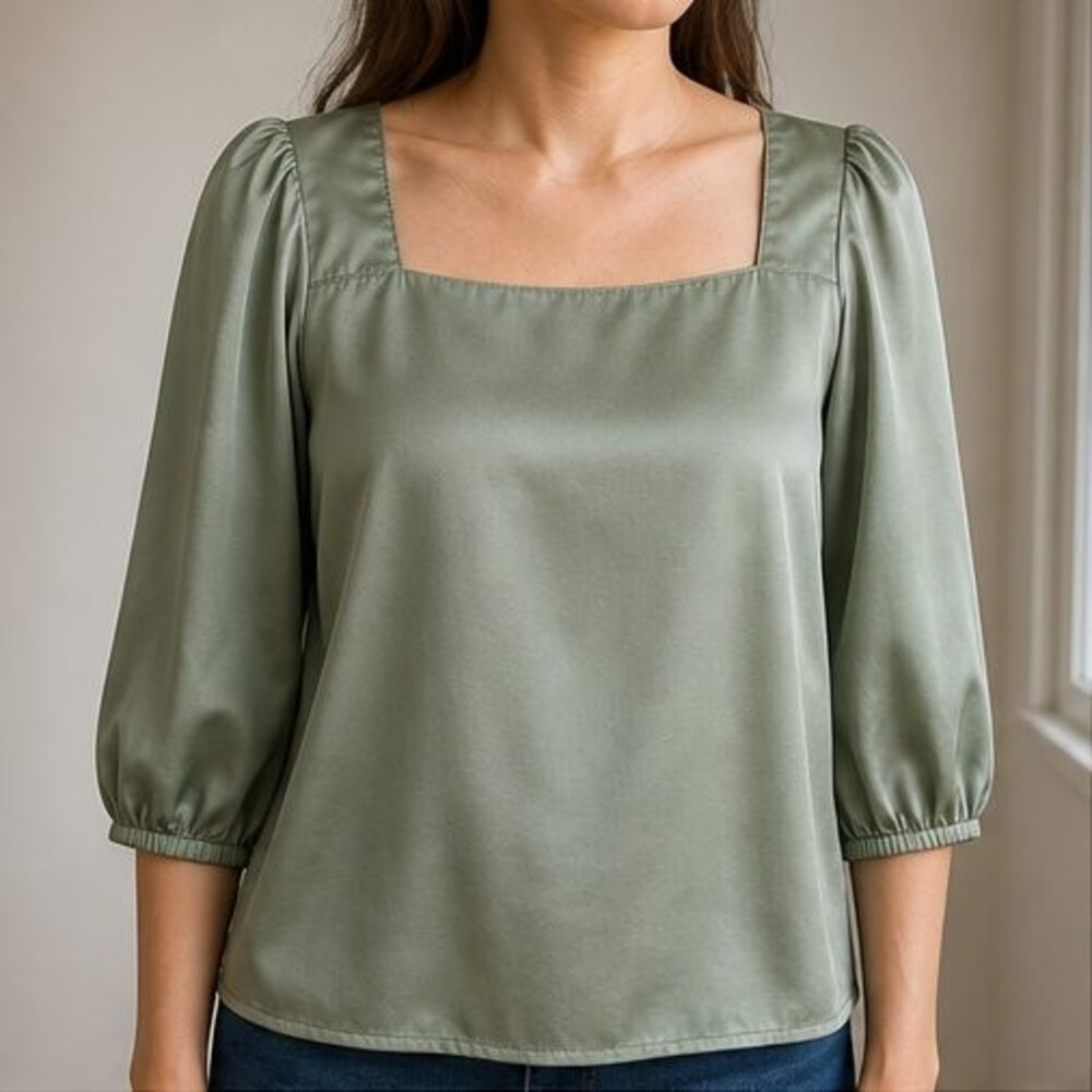 Sage V Neck Top - Picture 2 of 6